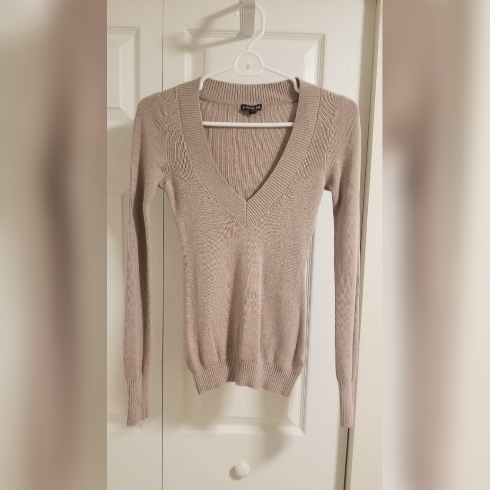 Express sweater, XS, tan